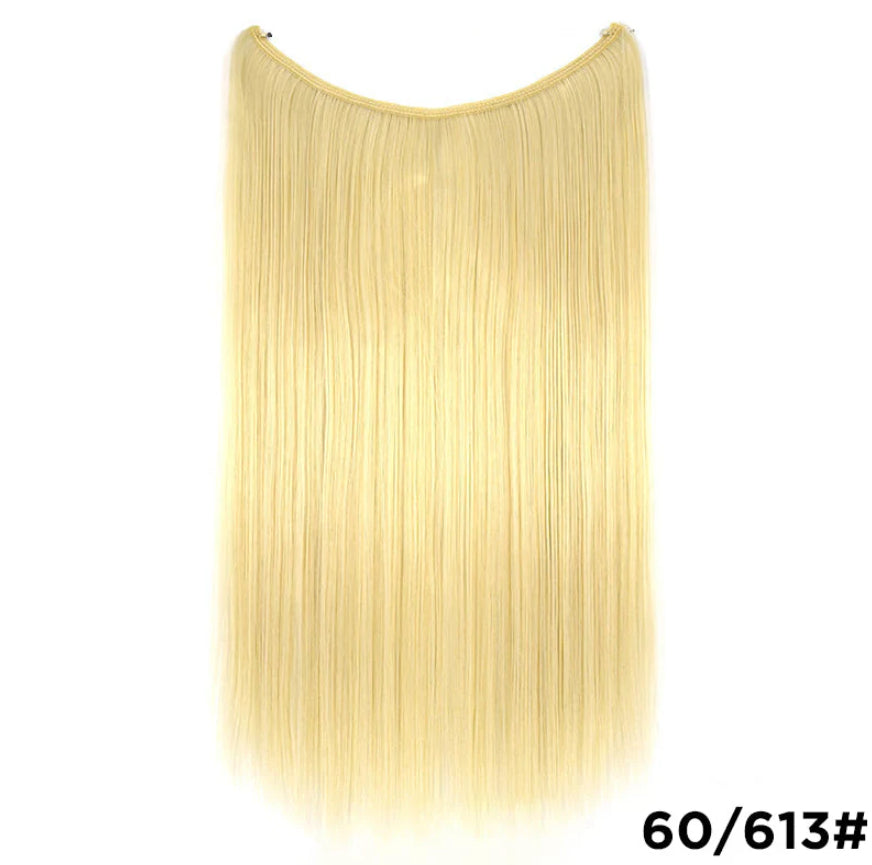 22 inches Invisible Wire No Clips in Hair