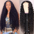 Black Wig Head Cover Fluffy Long Curly Hair