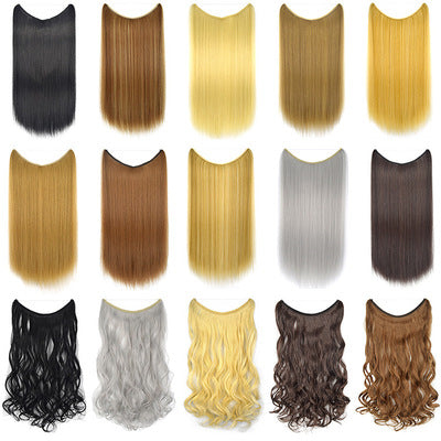 22 inches Invisible Wire No Clips in Hair