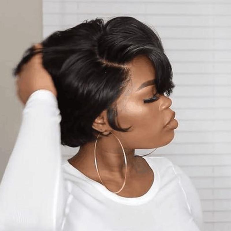 Short Bob Wig Lace Frontal Wigs For Black