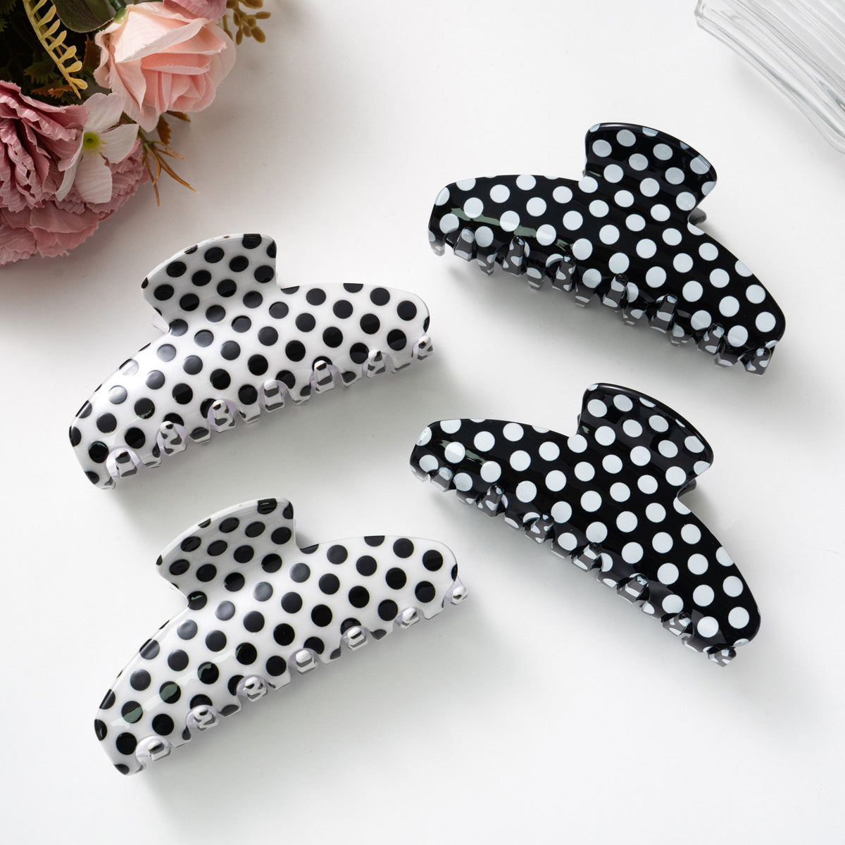 Affordable Luxury Style Polka Dot Grip Updo Hair