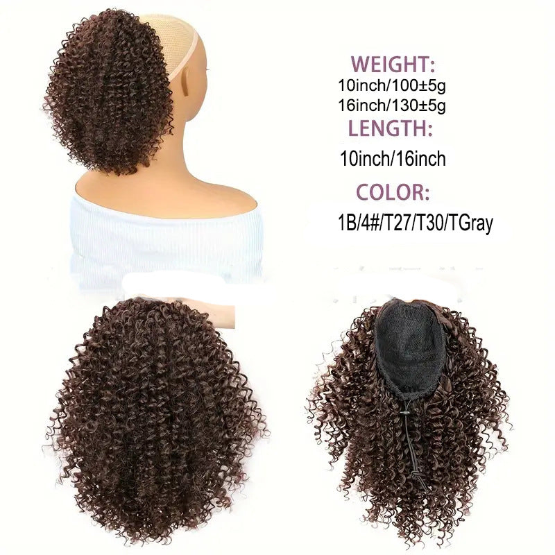 Drawstring Hair Bundle With African Black