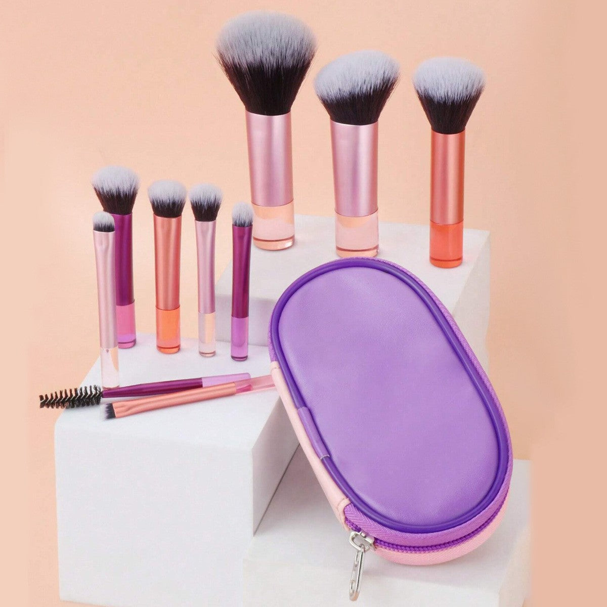 20-Piece Champagne-Colored Makeup Brush Set