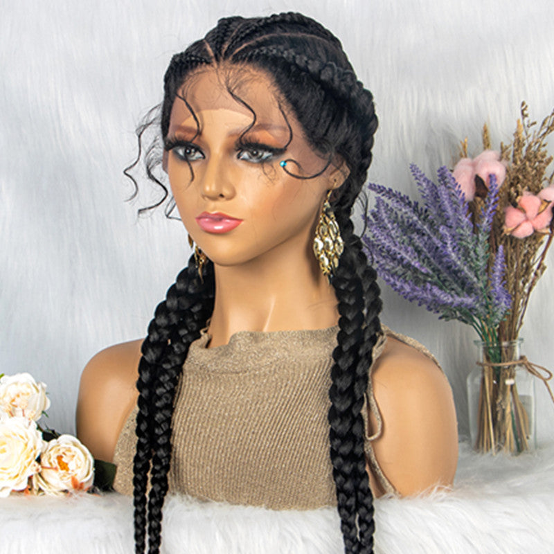 Braided Lace Front Wig With Baby Hair 4